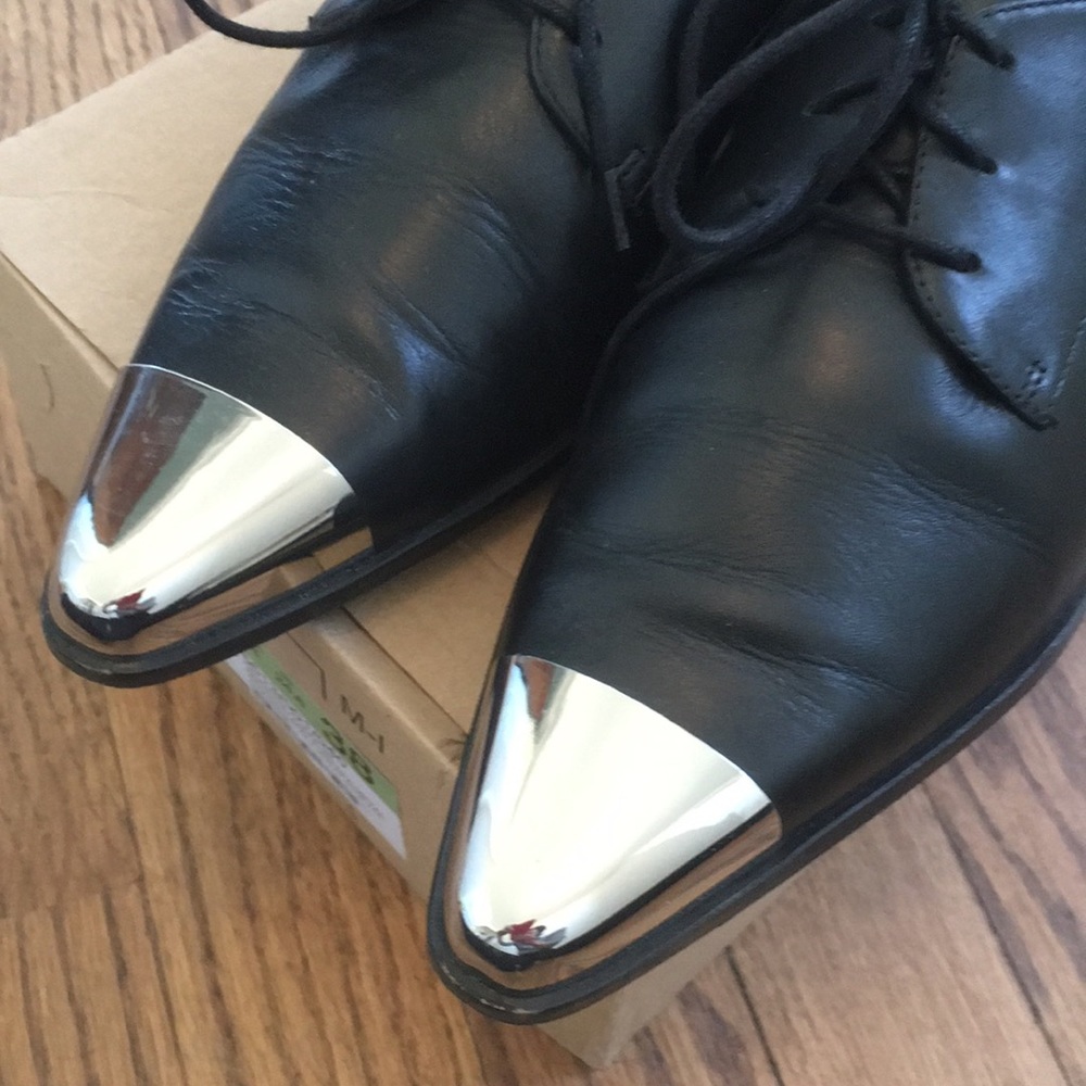 Zara metal toed oxfords